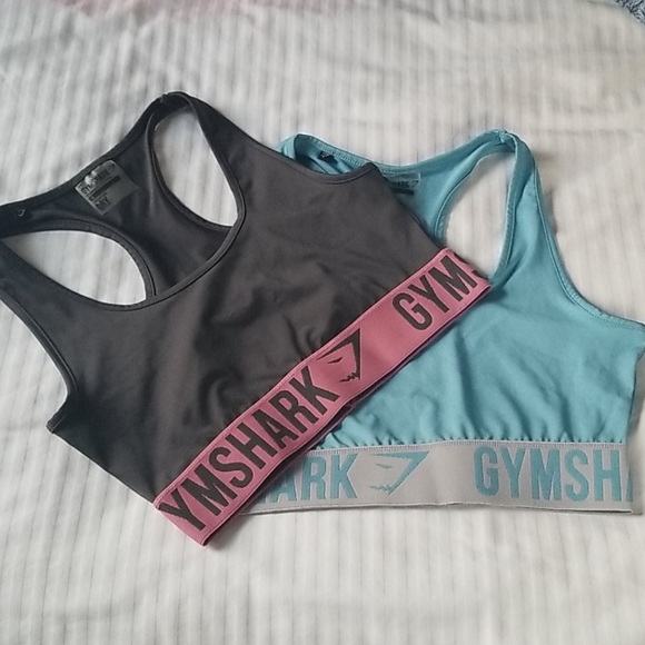 Gymshark Other - Two M Gymshark Fit Sports Bras Blue Gray Pink